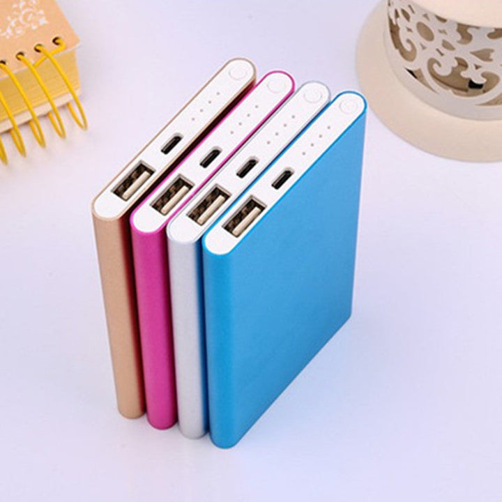 Slim aluminum portable power bank with dual USB output Kalsten