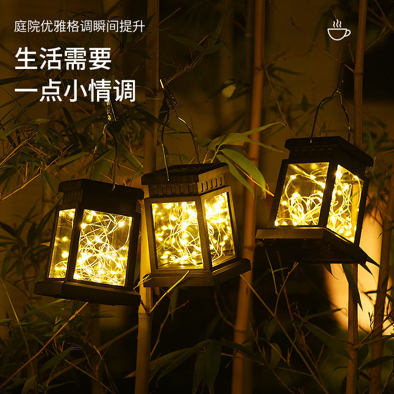 Solar Hanging Lantern With Realistic Flickering Flame LED Candle And Waterproof Outdoor Design Kalsten