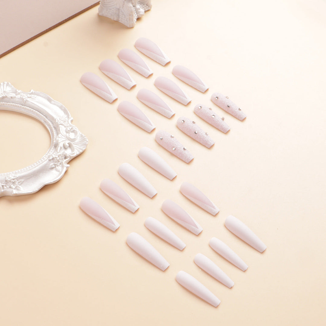 Premium Rhinestone-Embellished Stiletto Press-On Nails Kalsten