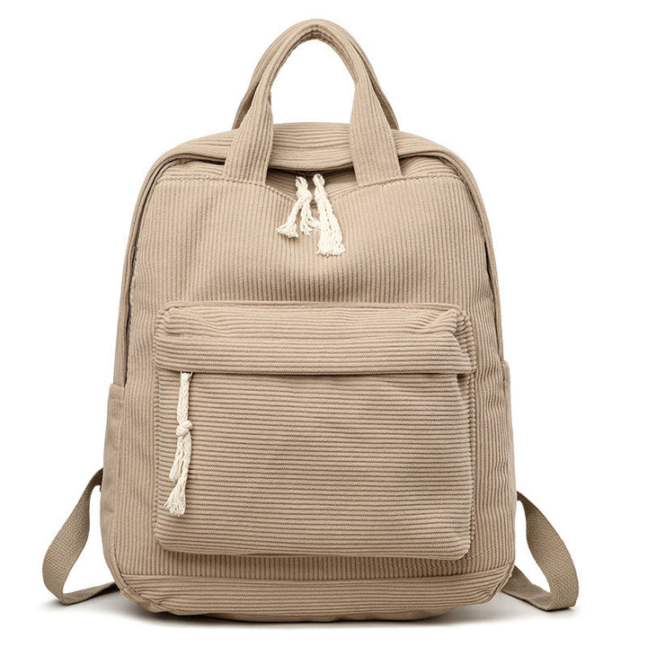 Compact Textured Fabric School Backpack Kalsten