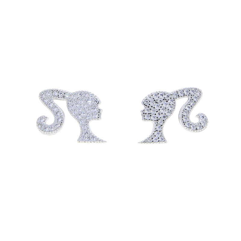 Heart-Shaped Glitter Earrings Kalsten