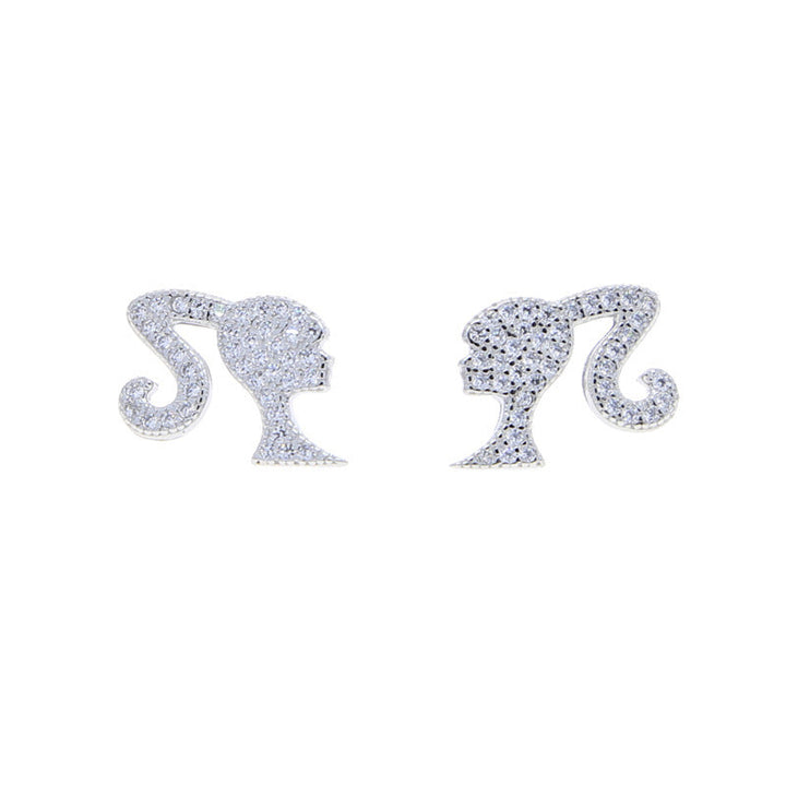 Heart-Shaped Glitter Earrings Kalsten