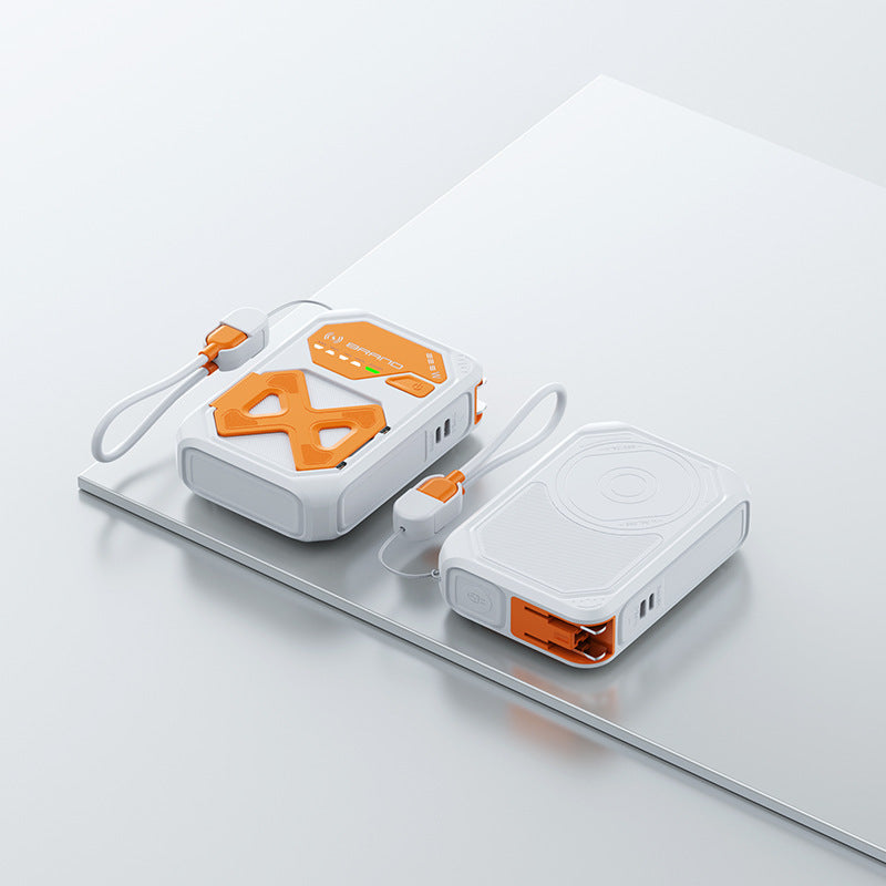 Portable power bank with dual fast charging function and intelligent cable management Kalsten