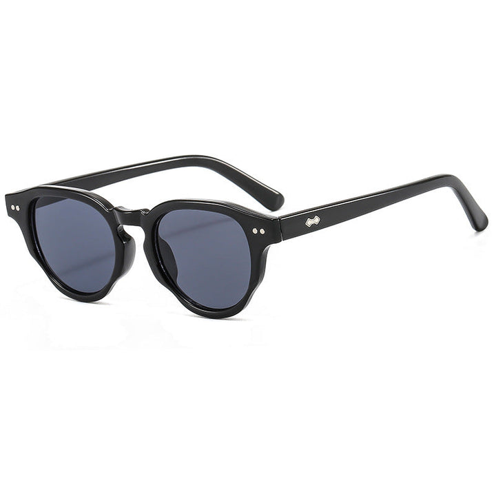 Women's fashionable sunglasses with oval frame and green glass Kalsten