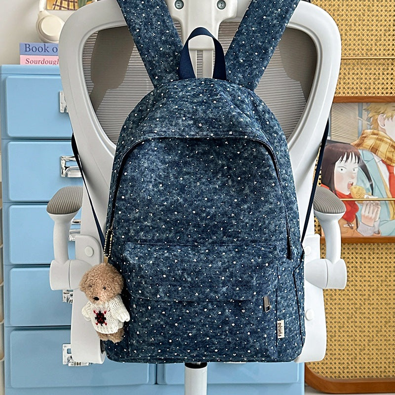 Casual Lightweight Backpack with Polka Dot Design Kalsten