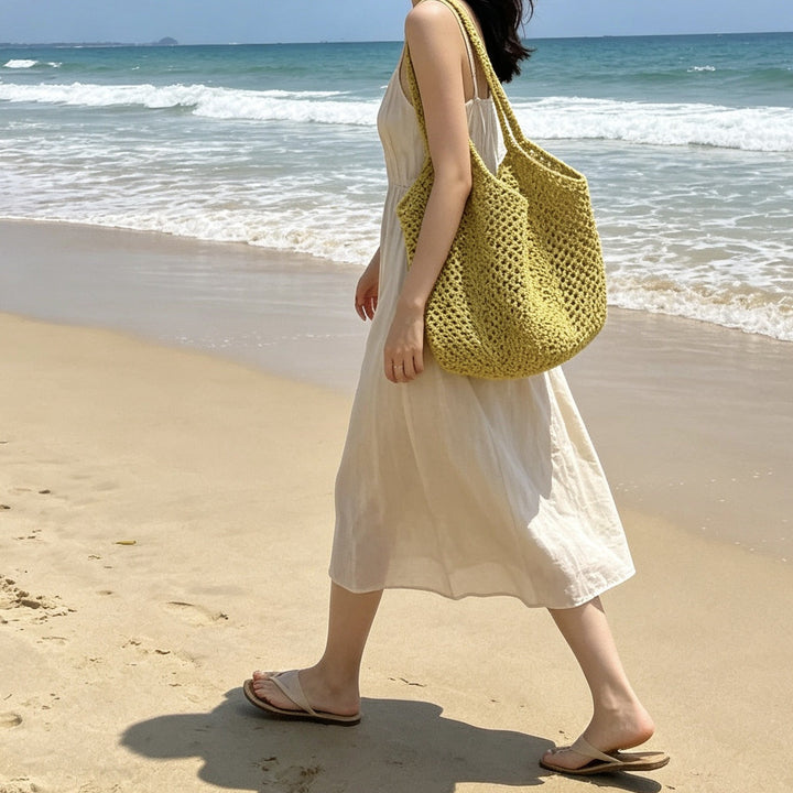 Crocheted tote bag with casual shape Kalsten