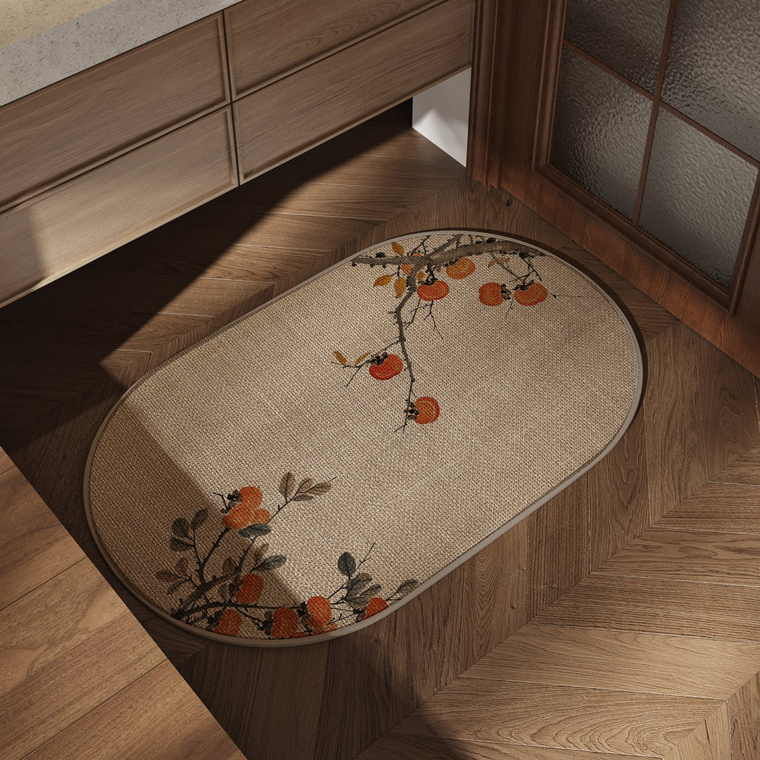 Oval-shaped Decorative Bath Mat Kalsten