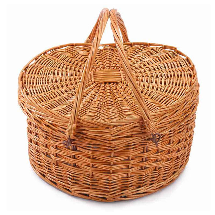 Women Handcrafted Basket with Practical Lid Kalsten
