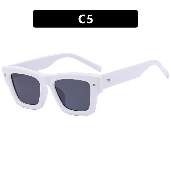 Ladies fashionable rectangular glasses with multifaceted design Kalsten