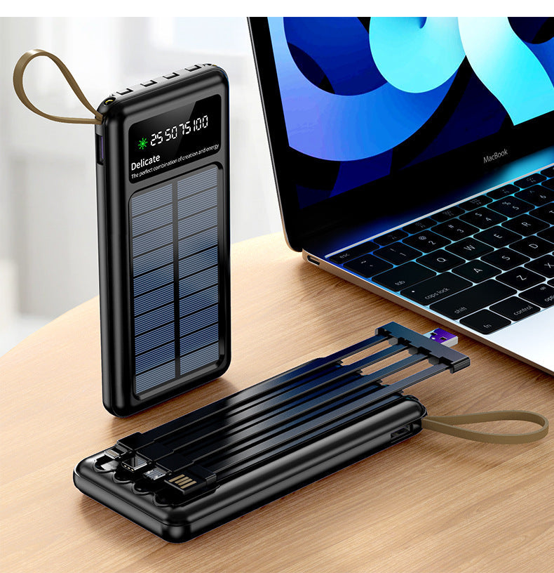Solar Powerbank with Multifunctional Charging Cables Kalsten