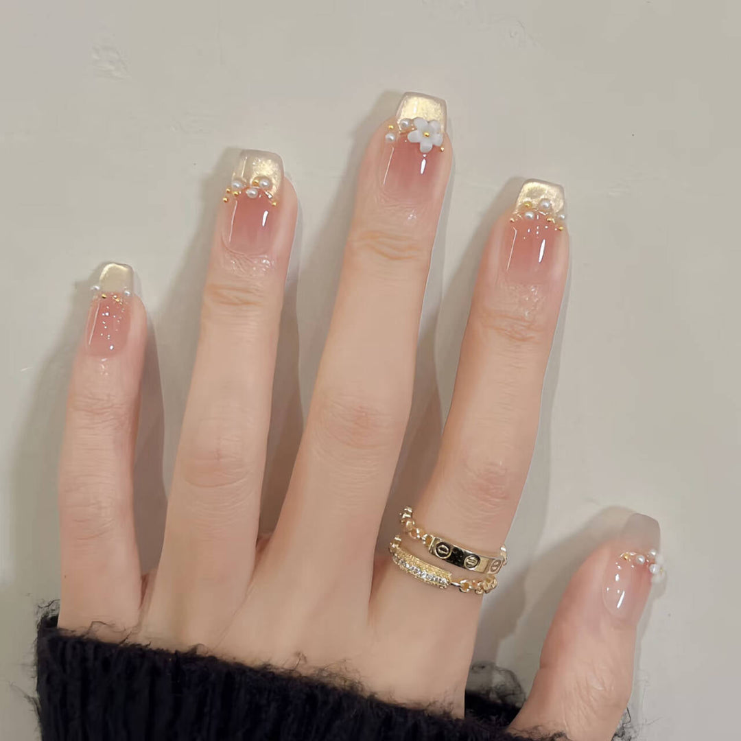 Glamorous Heart-Themed Press-On Nail Set Kalsten