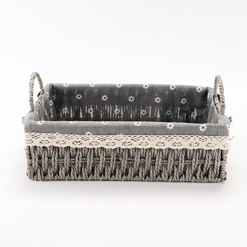 Rectangular Woven Storage Baskets Acalora