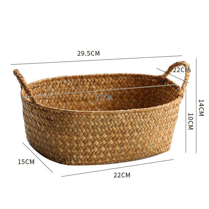Unisex Handwoven Storage Basket with Practical Carrying Handles Kalsten