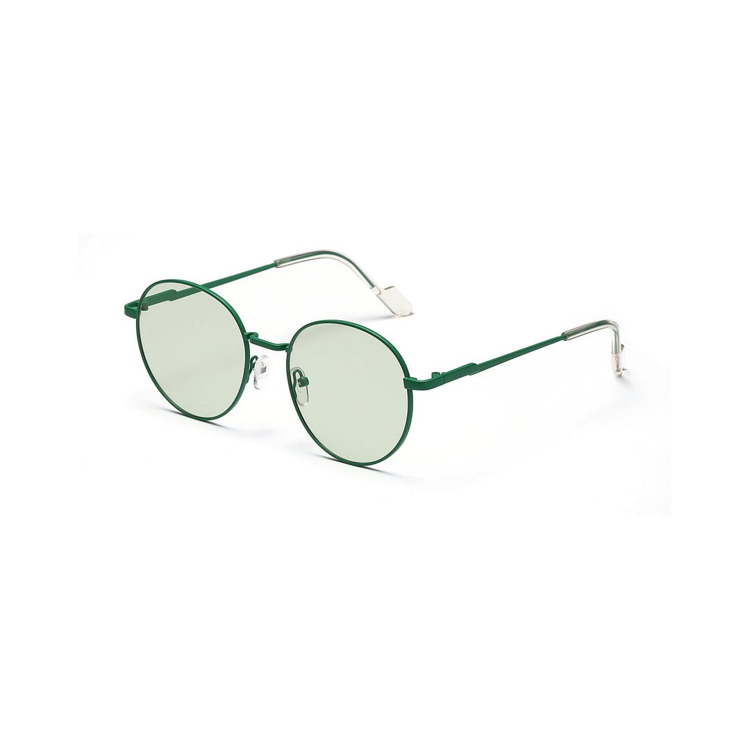 Women round sunglasses with luxurious metal frame and UV protection Kalsten