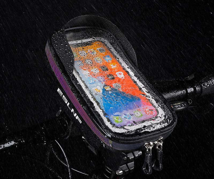 hard shell waterproof handlebar phone bag with touchscreen mount Kalsten