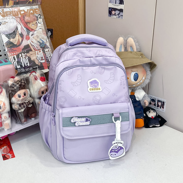 Playful Graphic-Embellished School Backpack