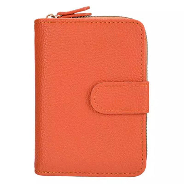 Textured Leather Zippered Card Organizer Kalsten