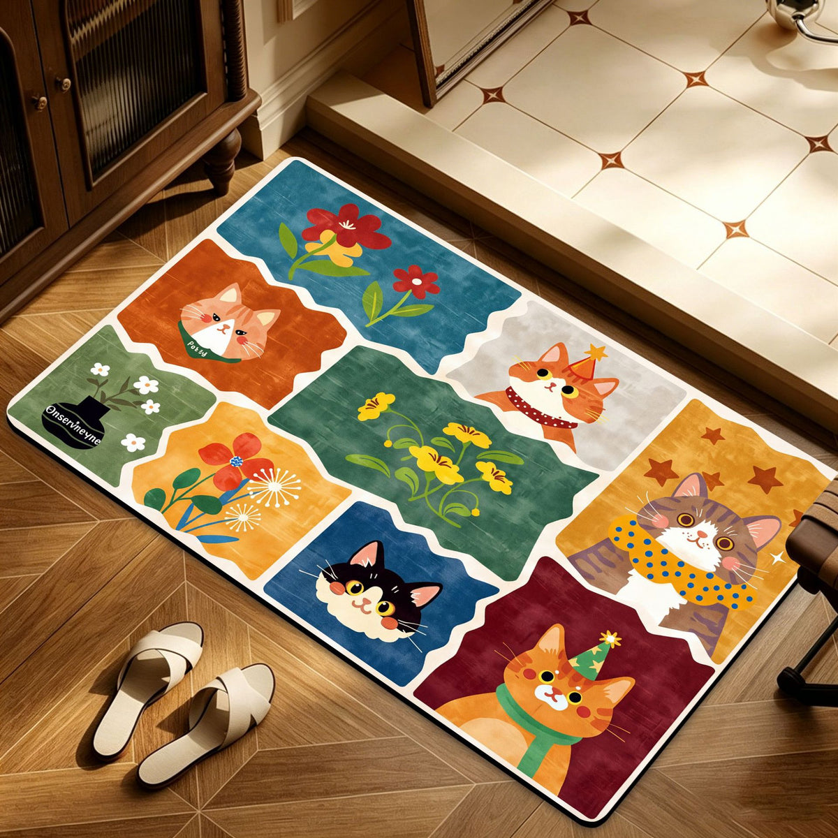 Heart Pattern Decorative Area Rug Acalora