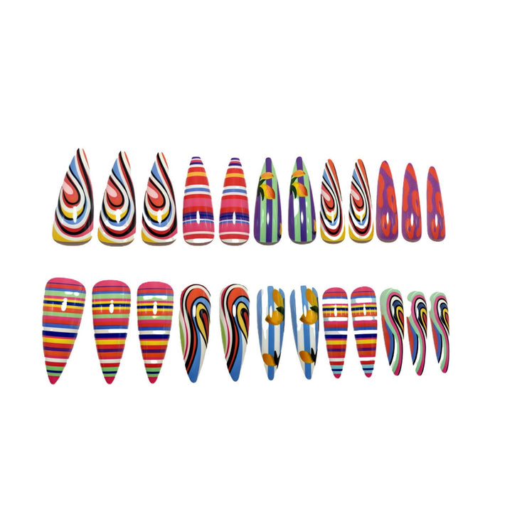 Creative Art Nails with Colorful Design Kalsten