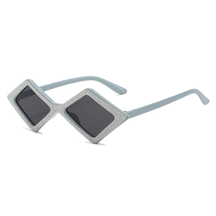 Ladies futuristic, geometric sunglasses with glittering frame Kalsten