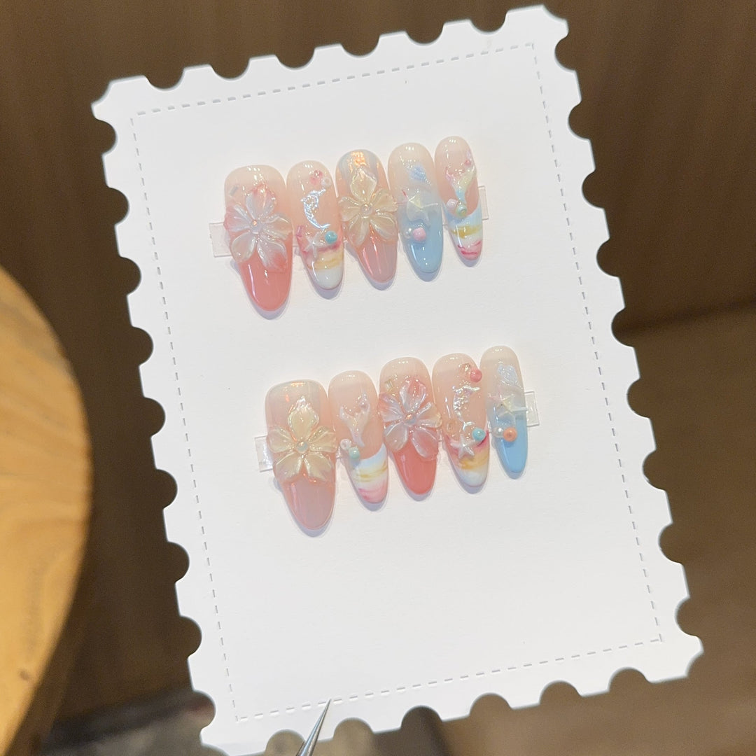 Artificial Flowers Nail Tips Kalsten