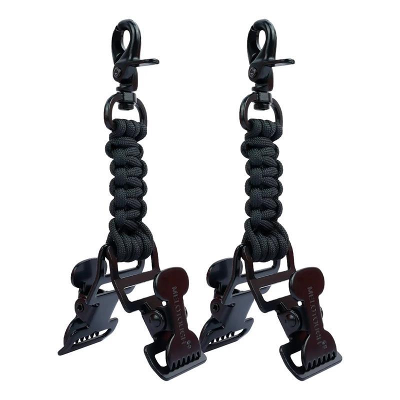 tactical paracord swivel carabiner strap with dual alligator clamp attachments Kalsten