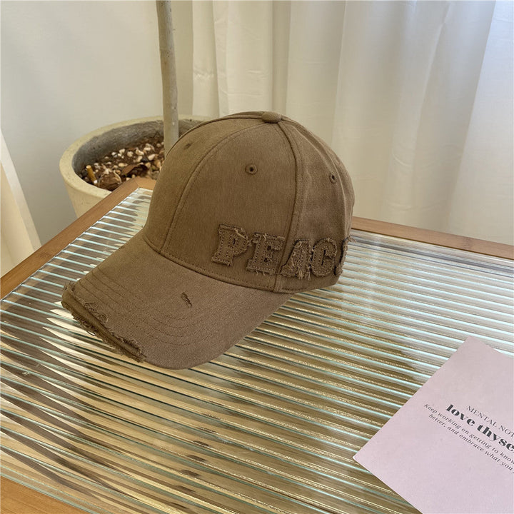 Women's Distressed Graphic Peace Baseball Cap Kalsten
