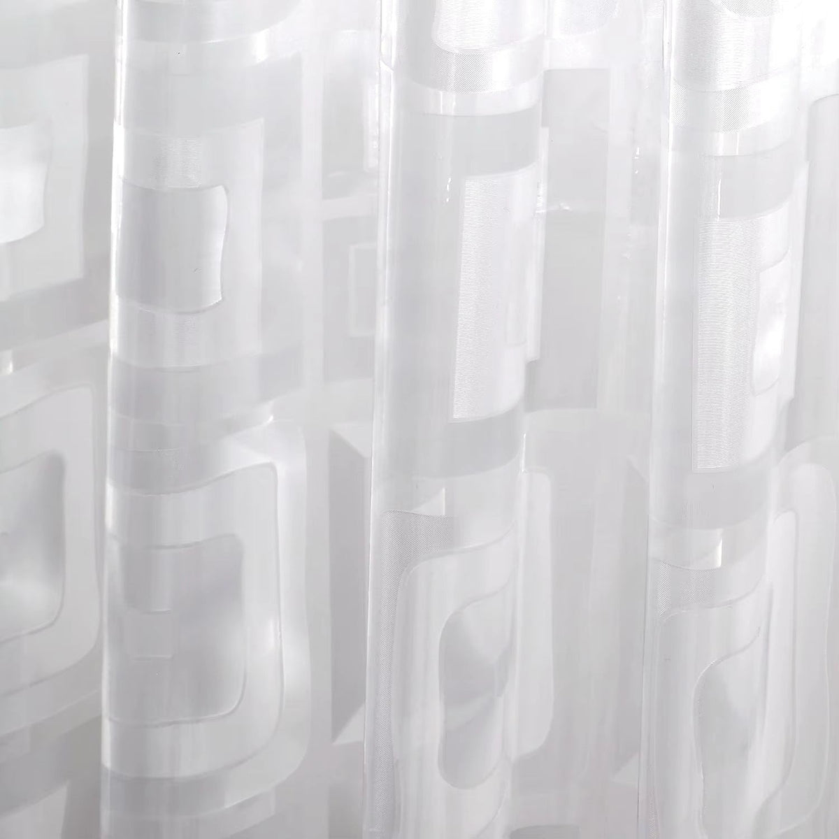 Sheer Geometric Window Curtain