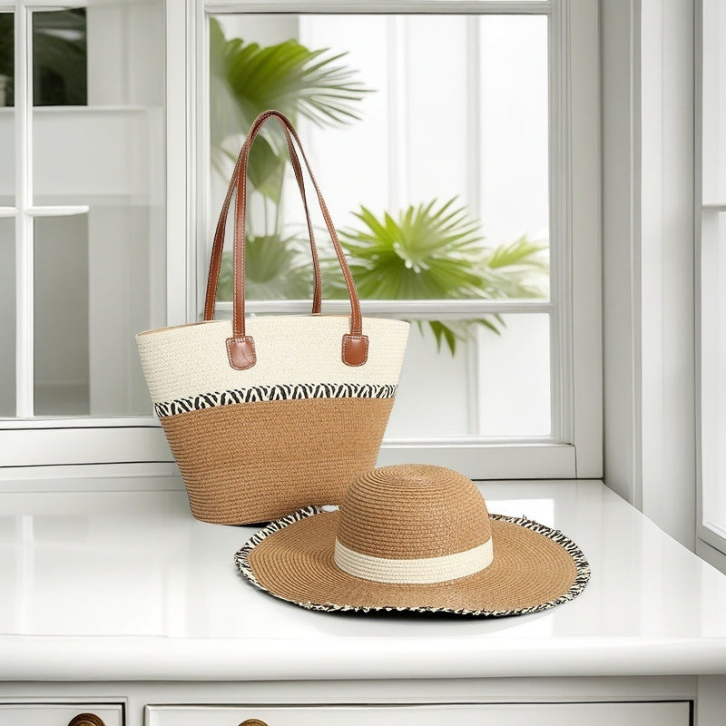 Beach bag with colorful stripes Kalsten