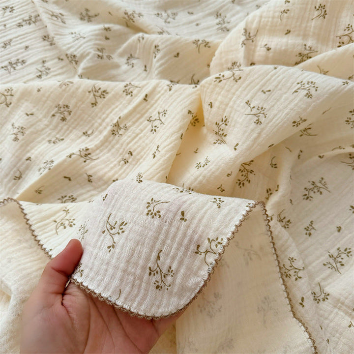 Women's Cozy Cotton Blanket with Floral Design Kalsten