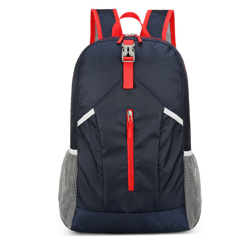 Unisex nan ultra-light foldable day backpack with organizer compartments, water-repellent material, and mesh side pockets Kalsten