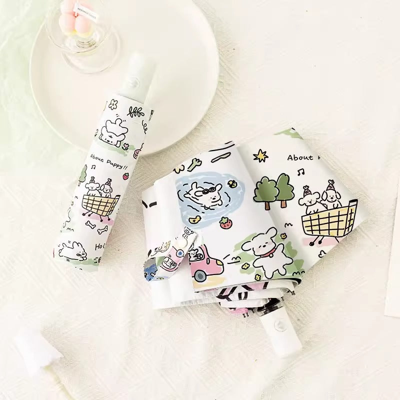 Women Automatic Mini Umbrella with Vibrant Animal Design Kalsten