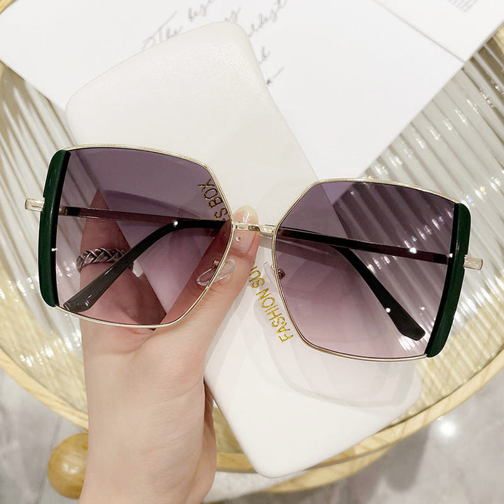 Women's Geometric Sunglasses with Luxurious Metal Frame Kalsten