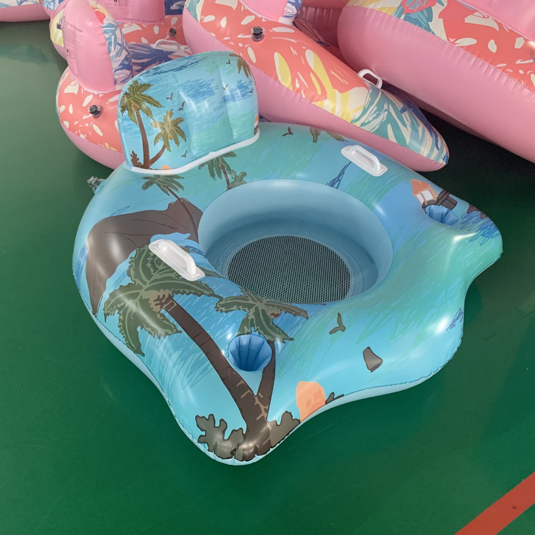 Unisex Inflatable Water Seat with Integrated Cup Holder Kalsten