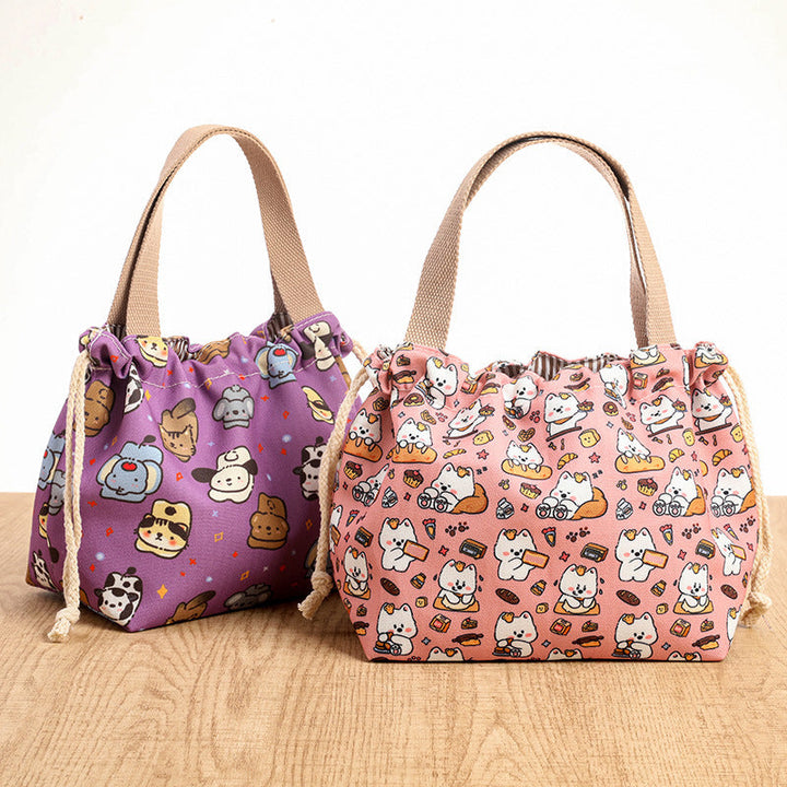 Drawstring Cat-Themed Storage Bag Kalsten