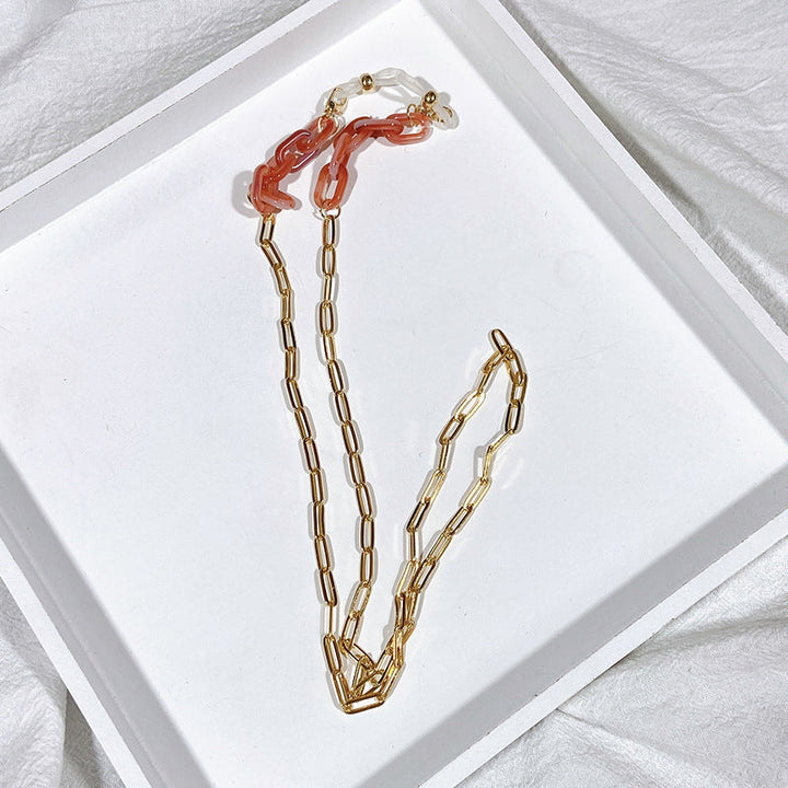 Fashionable Jewelry Holder Chain Made of Glossy Metal Kalsten