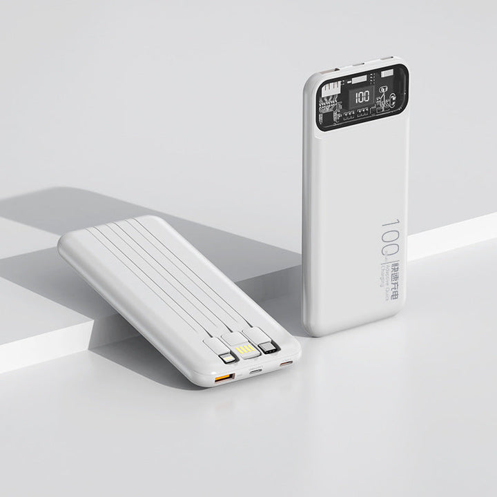 Portable power bank with multifunctional cable system and digital display Kalsten