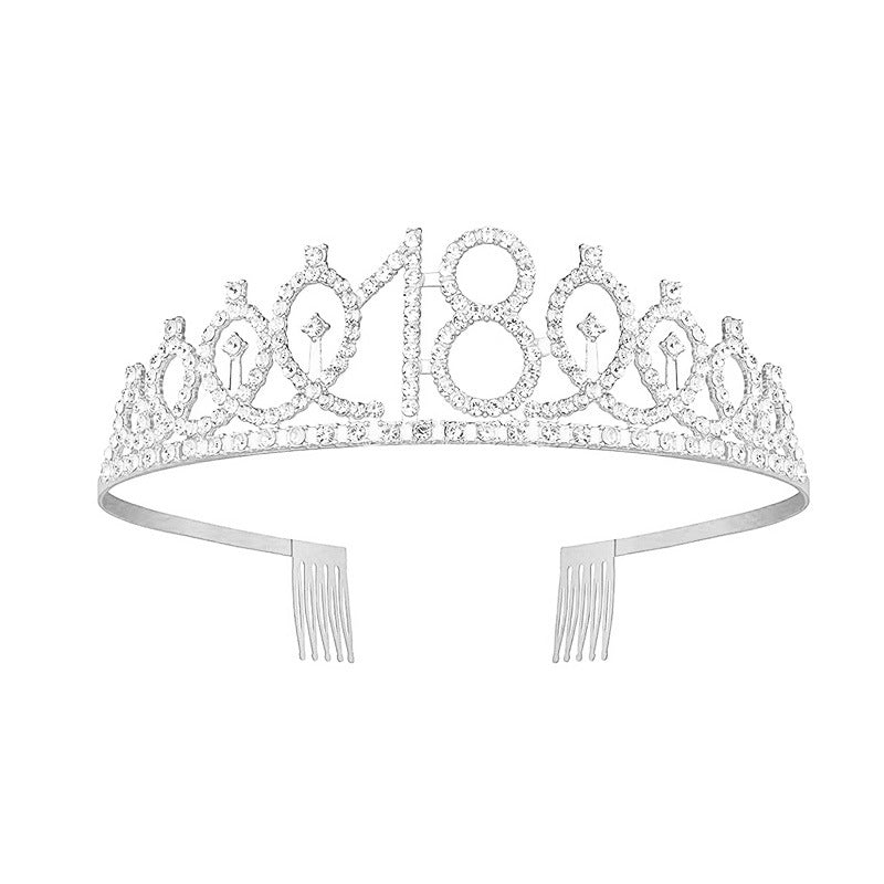 Ladies Glittering Crown with Swarovski Stones Kalsten