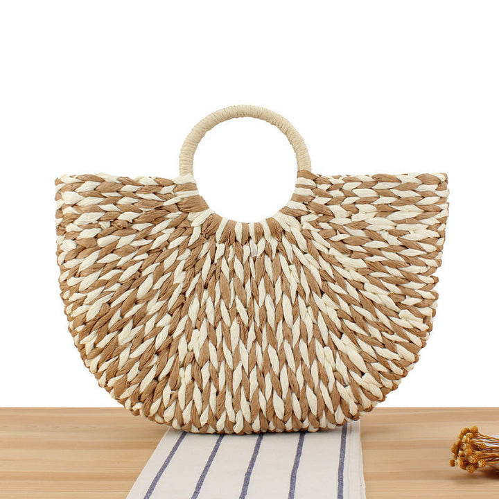 Braided Beach Bag with Ergonomic Handle Kalsten