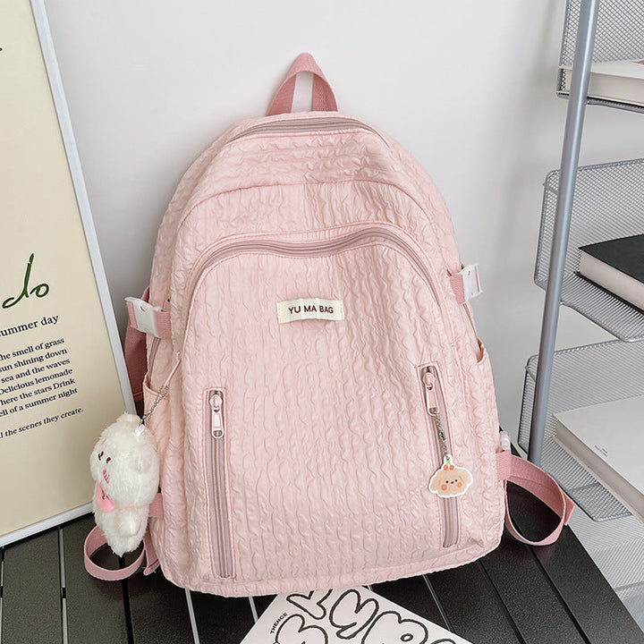 Textured Multi-Compartment Backpack