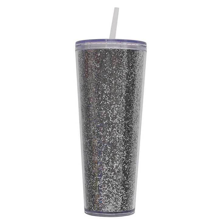 Ladies Glittering Drinking Cups with Straw Kalsten