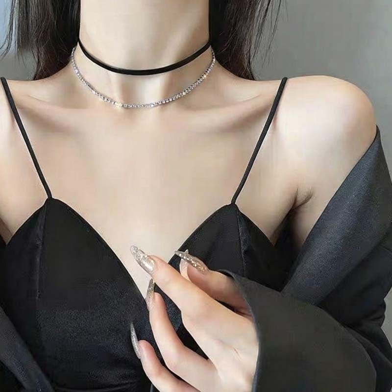 Adjustable Leather Choker Necklace Kalsten