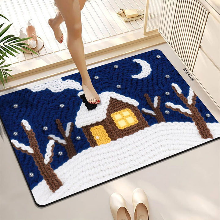 Cozy Winter-Themed Bath Mat Kalsten