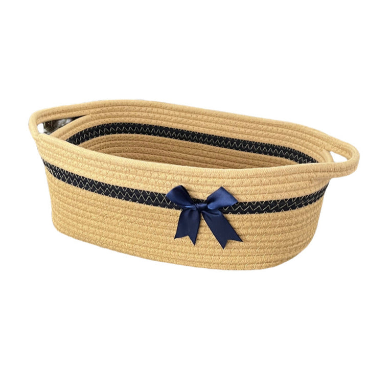 Women's decorative storage basket with bow accent Kalsten