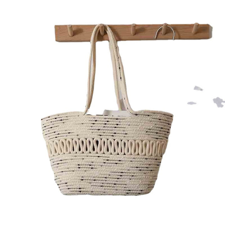 Elegant Handcrafted Beach Bag with Fine Braided Pattern Kalsten