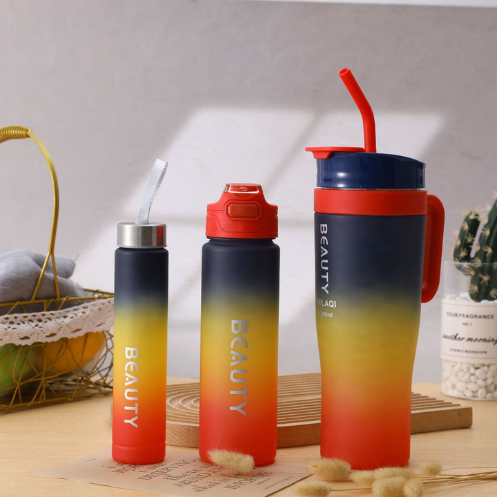 Ladies stylish and practical water bottle with design and time markings Kalsten