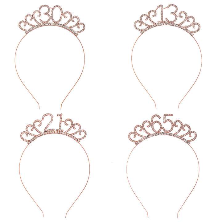 Ladies Crystal Tiara with Custom Designed Number Motif Kalsten