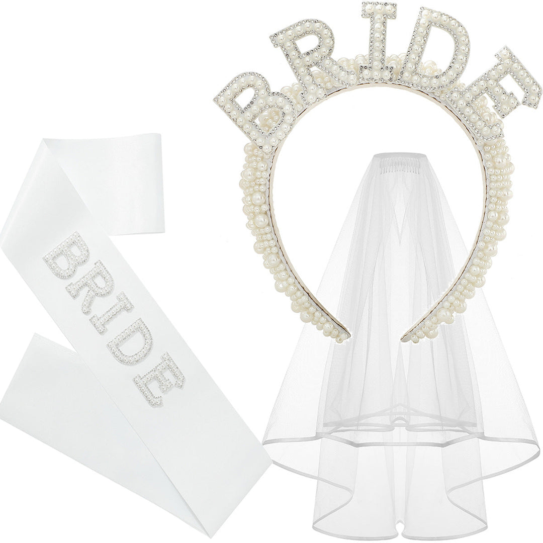 Women's Bridal Satin Ribbon with Sparkling Crystals Kalsten