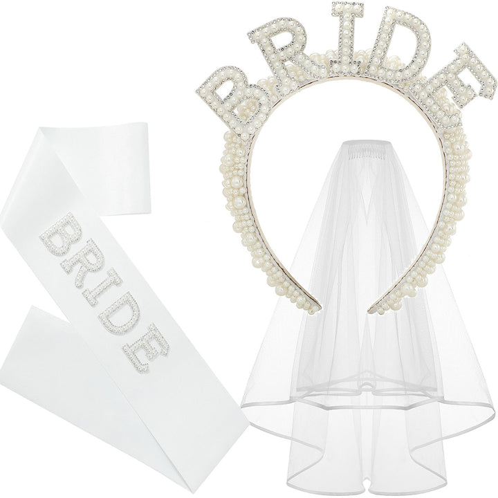 Women's Bridal Satin Ribbon with Sparkling Crystals Kalsten