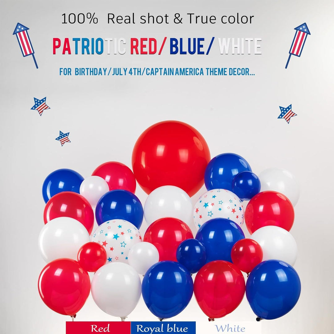 Unisex nano patriotic party decoration set with balloon arch, table decoration and tassel garland Kalsten